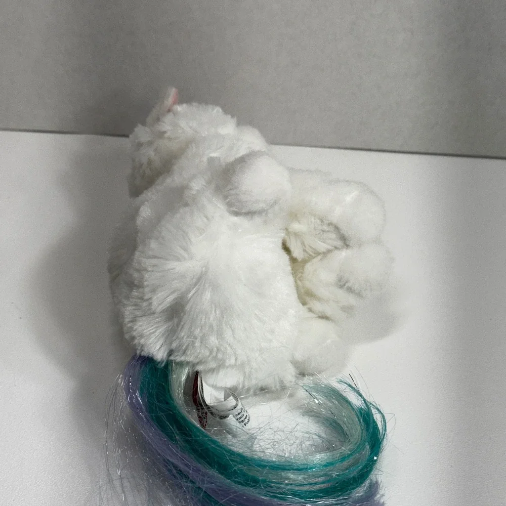 Douglas‎ Caticorn White Cat Unicorn Plush Sparkle Horn Teal Purple Tail 640